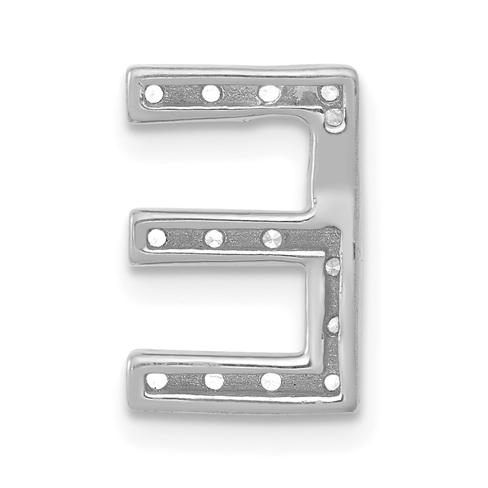 14K  White Gold Diamond Letter E Initial Charm (PM5221E-016-WA)