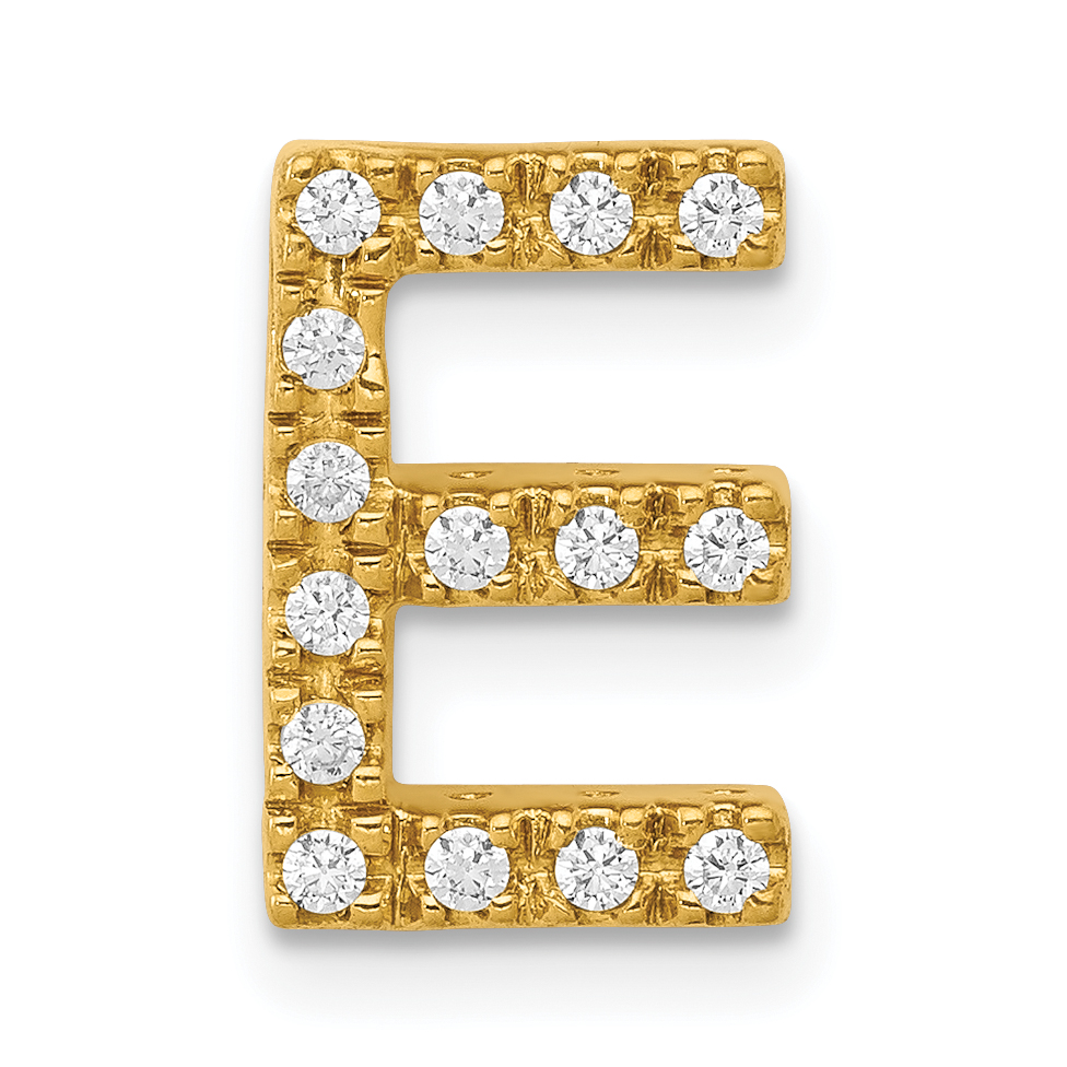 14K  Diamond Letter E Initial Charm (PM5221E-016-YA)