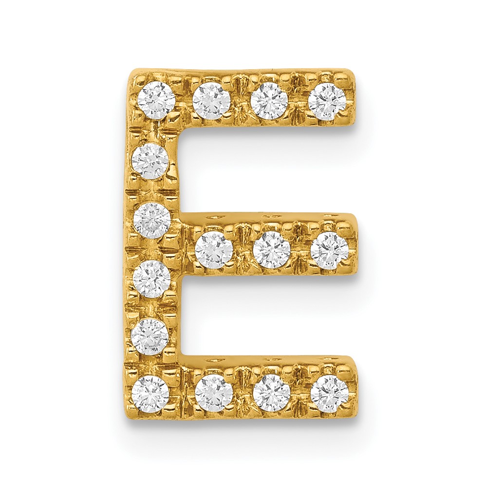 14K  Diamond Letter E Initial Charm (PM5221E-016-YA)