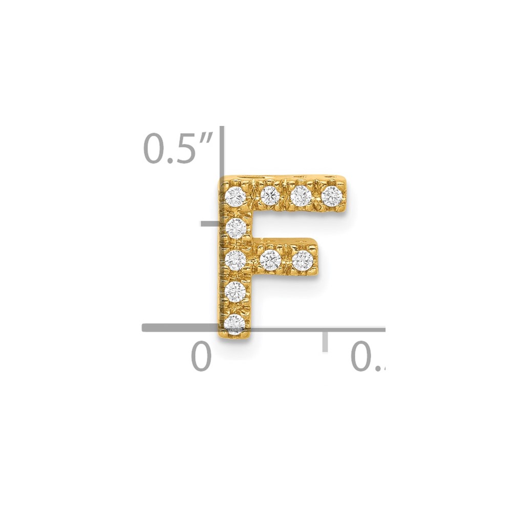 10K  Diamond Letter F Initial Charm (PM5221F-010-1YA)