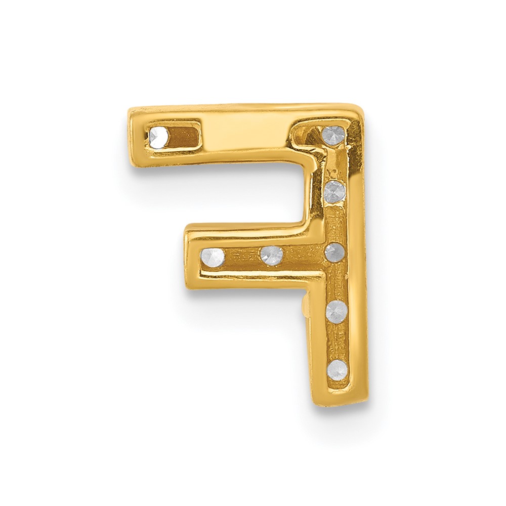 14K  Diamond Letter F Initial Charm (PM5221F-010-YA)