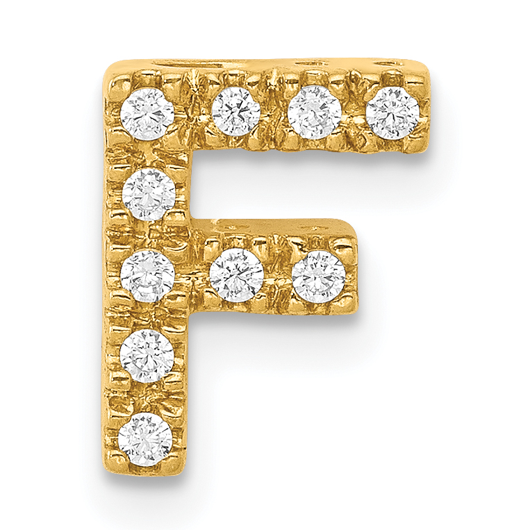14K  Diamond Letter F Initial Charm (PM5221F-010-YA)