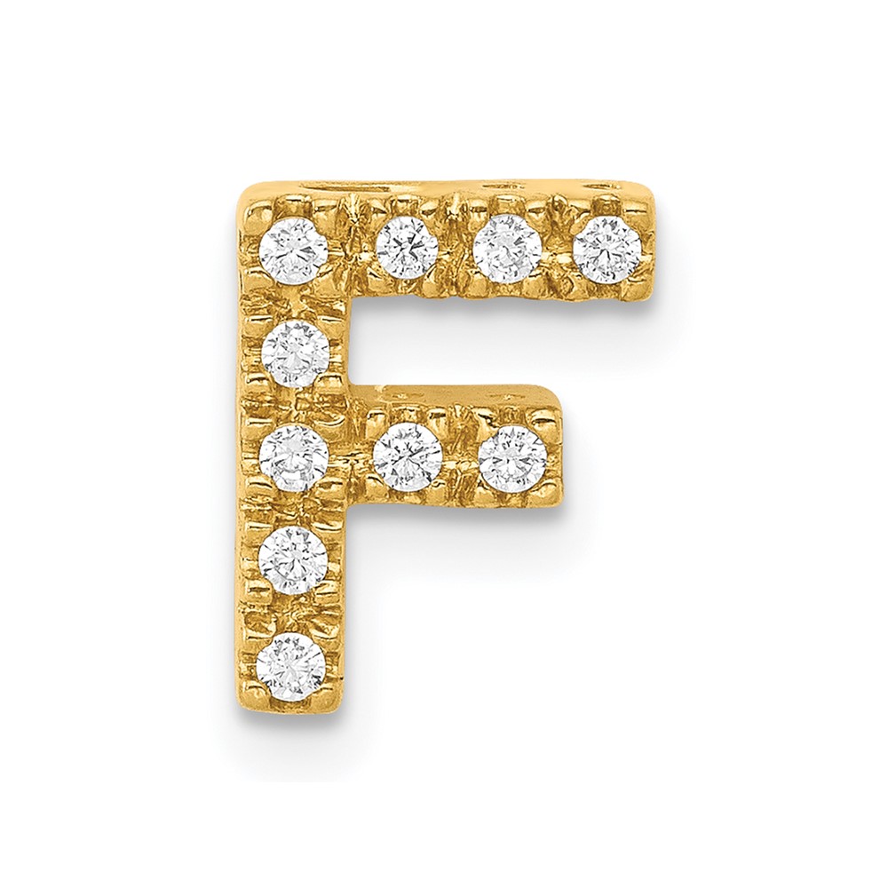 14K  Diamond Letter F Initial Charm (PM5221F-010-YA)