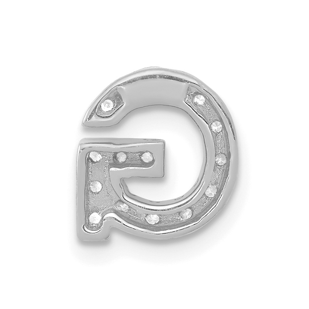 14K  White Gold Diamond Letter G Initial Charm (PM5221G-016-WA)