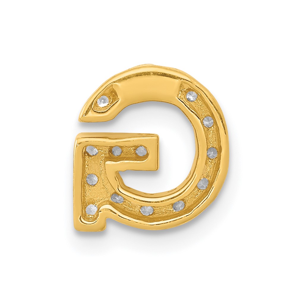 14K  Diamond Letter G Initial Charm (PM5221G-016-YA)