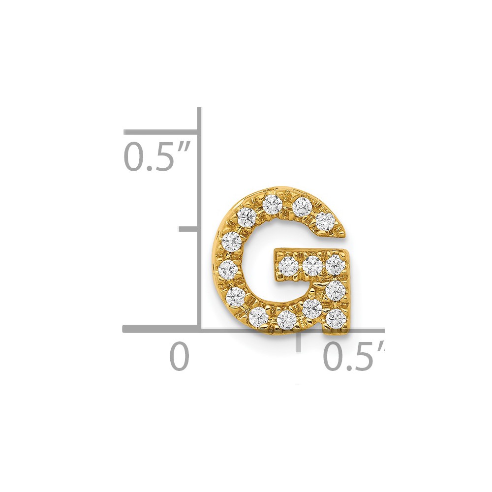 14K  Diamond Letter G Initial Charm (PM5221G-016-YA)
