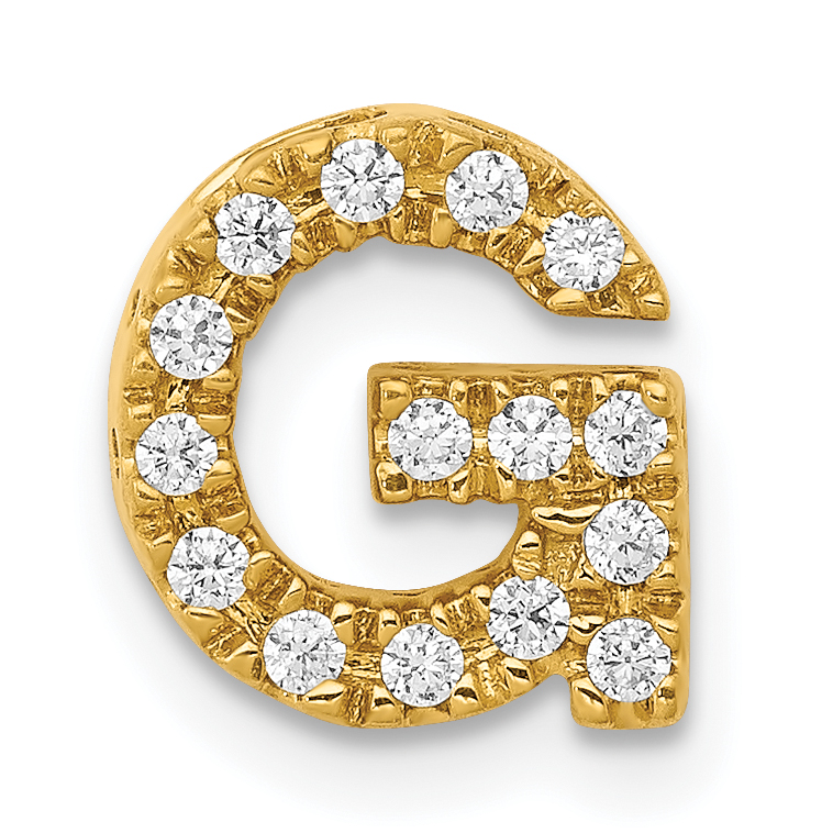 14K  Diamond Letter G Initial Charm (PM5221G-016-YA)