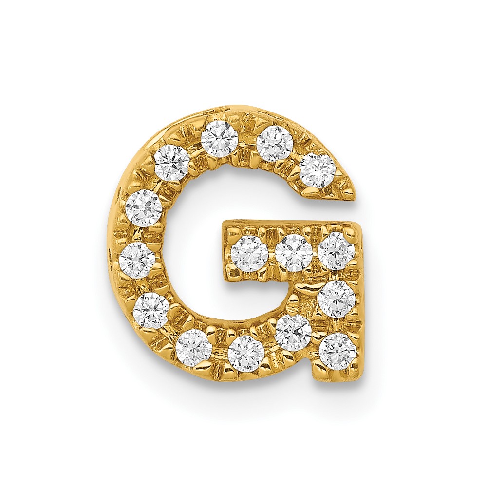 14K  Diamond Letter G Initial Charm (PM5221G-016-YA)