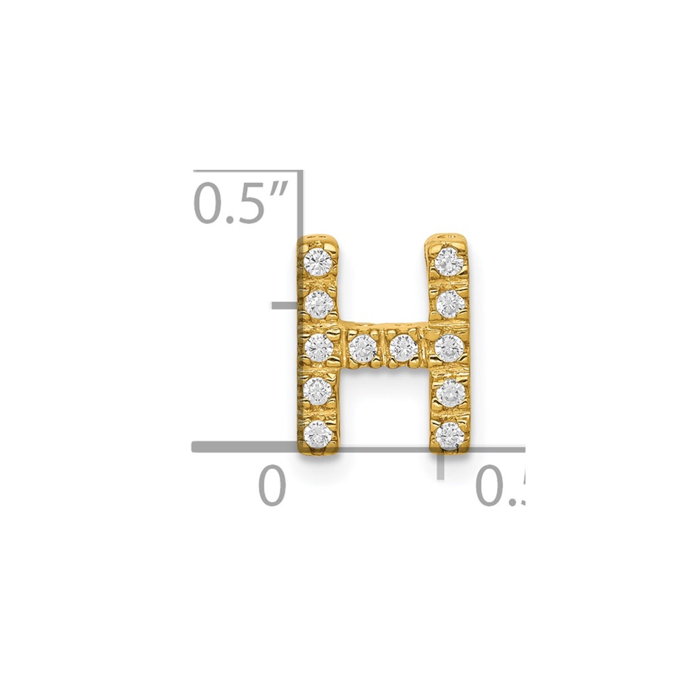 10K  Diamond Letter H Initial Charm (PM5221H-013-1YA)