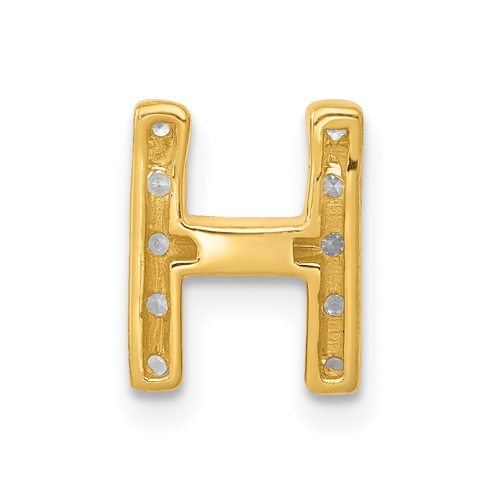 14K  Diamond Letter H Initial Charm (PM5221H-013-YA)