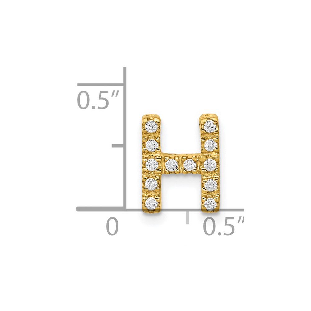 14K  Diamond Letter H Initial Charm (PM5221H-013-YA)