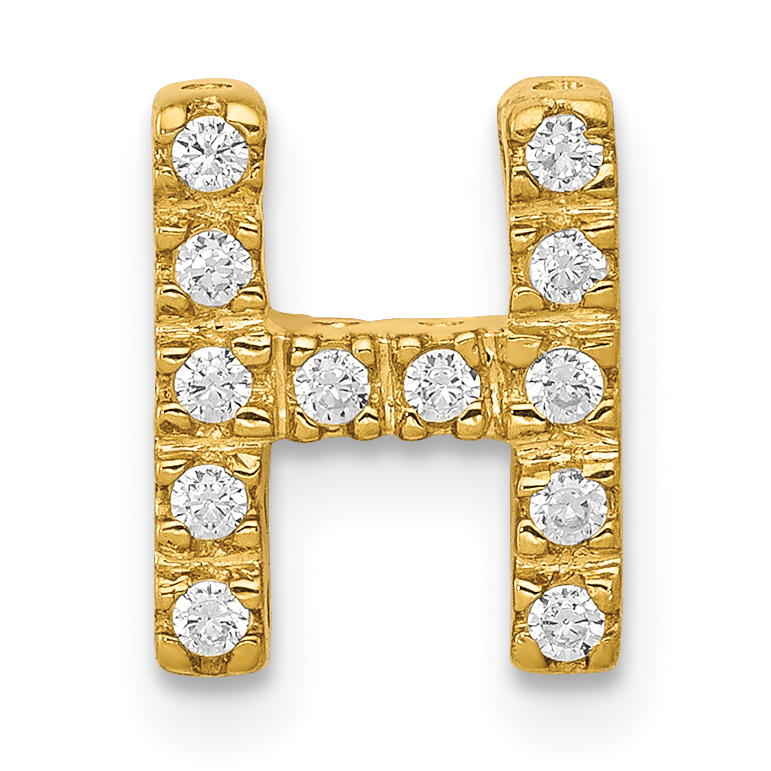 14K  Diamond Letter H Initial Charm (PM5221H-013-YA)