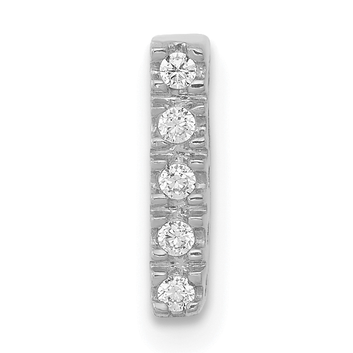 14K  White Gold Diamond Letter I Initial Charm (PM5221I-005-WA)