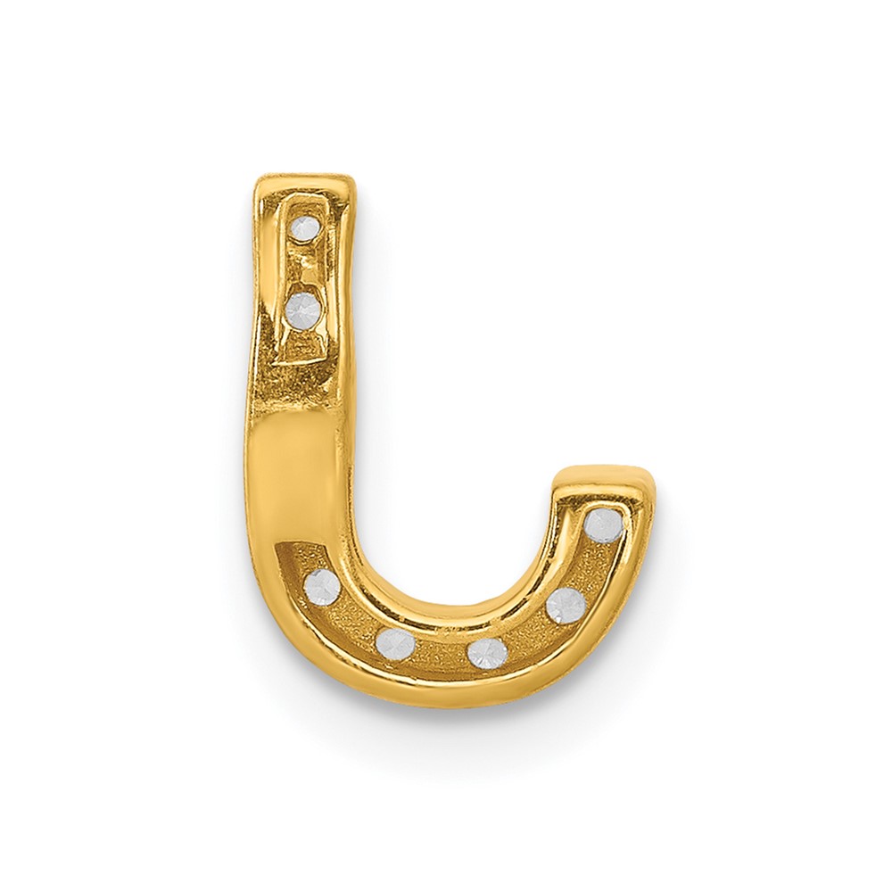 14K  Diamond Letter J Initial Charm (PM5221J-010-YA)