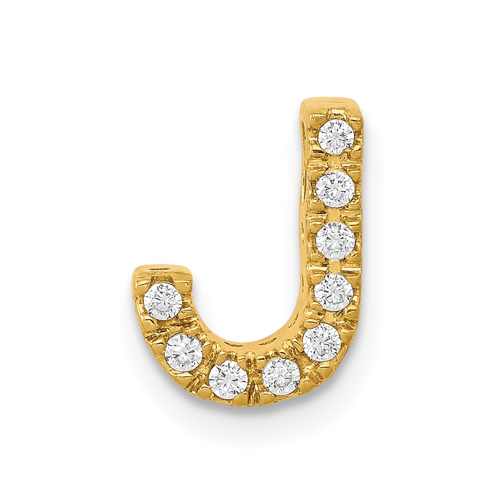 14K  Diamond Letter J Initial Charm (PM5221J-010-YA)