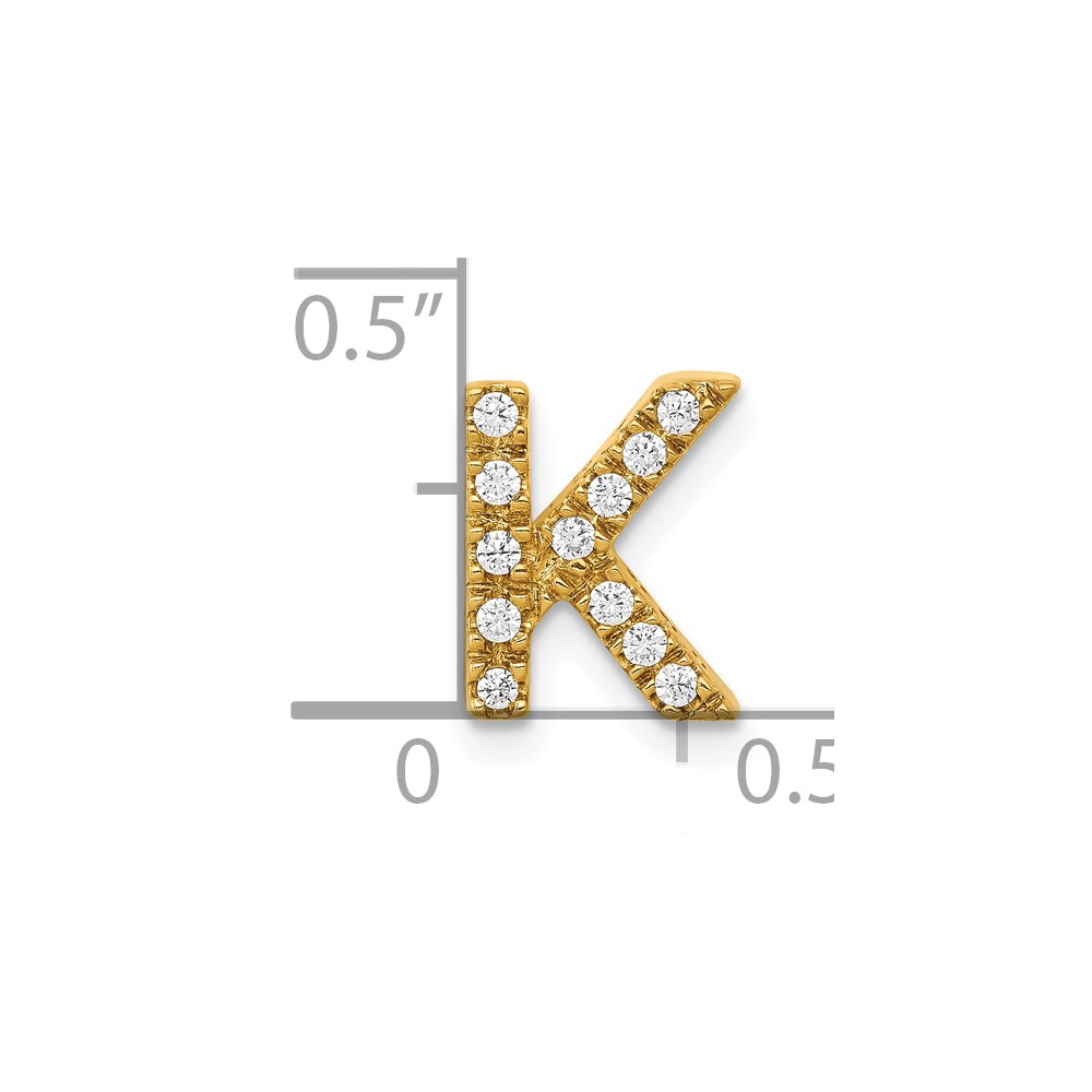 10K  Diamond Letter K  Initial Charm (PM5221K-013-1YA)