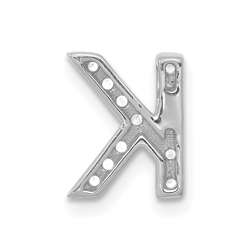 14K  White Gold Diamond Letter K  Initial Charm (PM5221K-013-WA)