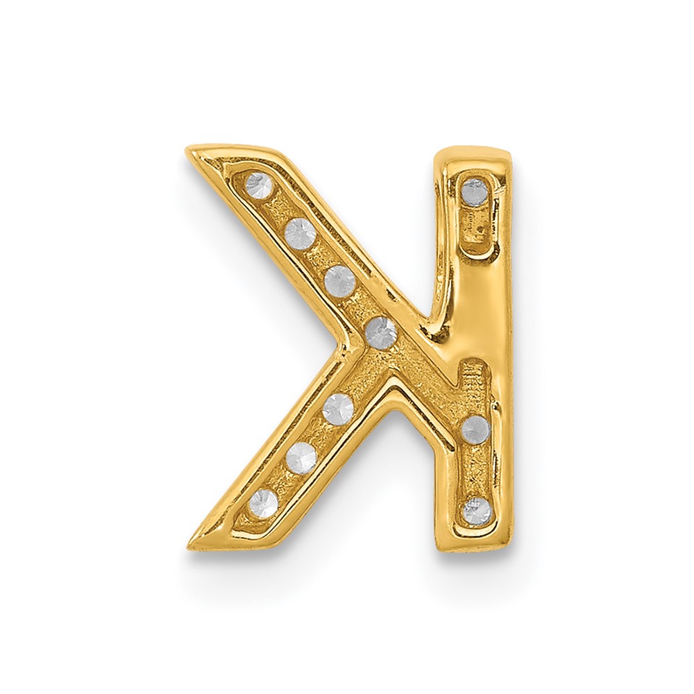 14K  Diamond Letter K  Initial Charm (PM5221K-013-YA)