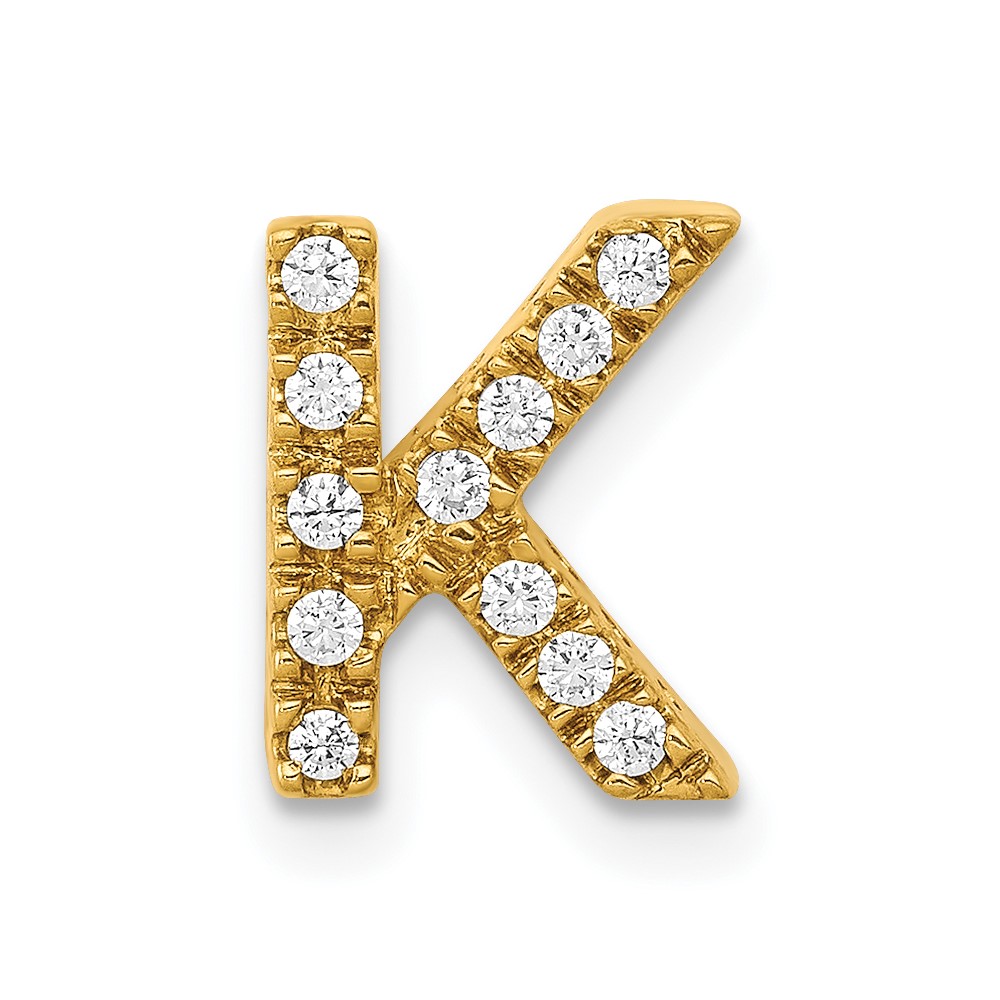 14K  Diamond Letter K  Initial Charm (PM5221K-013-YA)