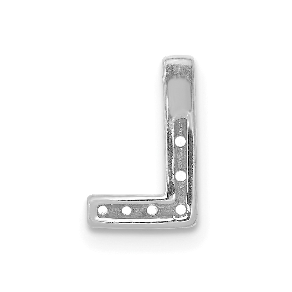 14K  White Gold Diamond Letter L Initial Charm (PM5221L-008-WA)