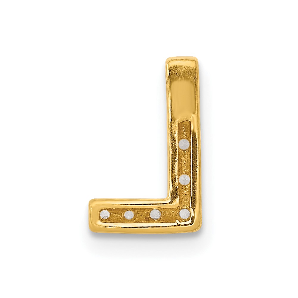 14K  Diamond Letter L Initial Charm (PM5221L-008-YA)