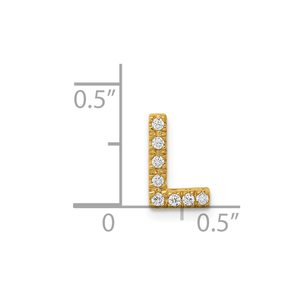 14K  Diamond Letter L Initial Charm (PM5221L-008-YA)