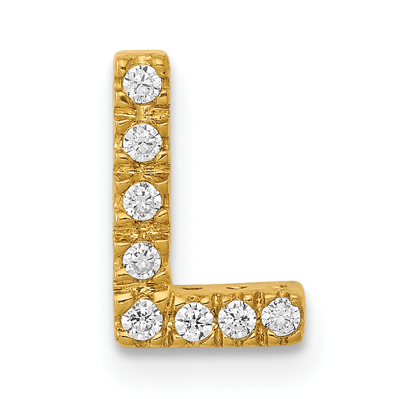 14K  Diamond Letter L Initial Charm (PM5221L-008-YA)