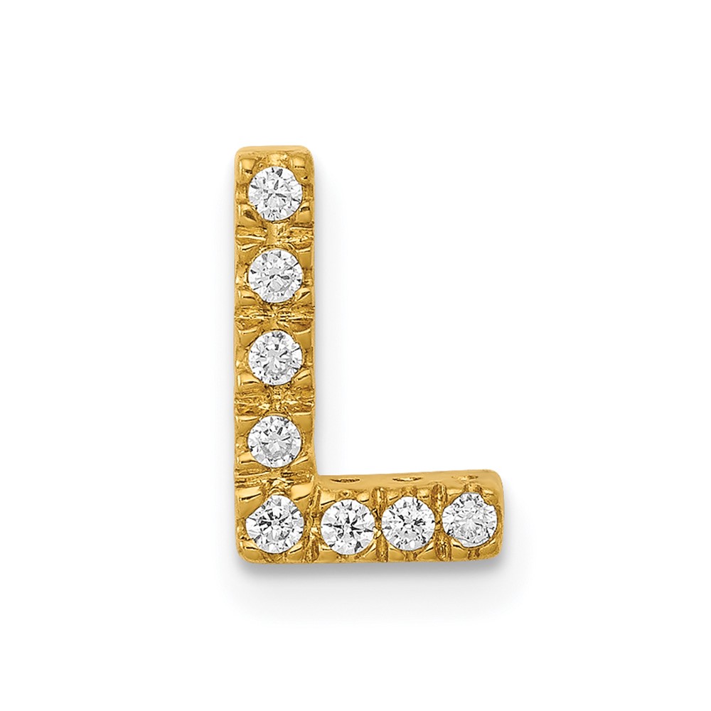 14K  Diamond Letter L Initial Charm (PM5221L-008-YA)