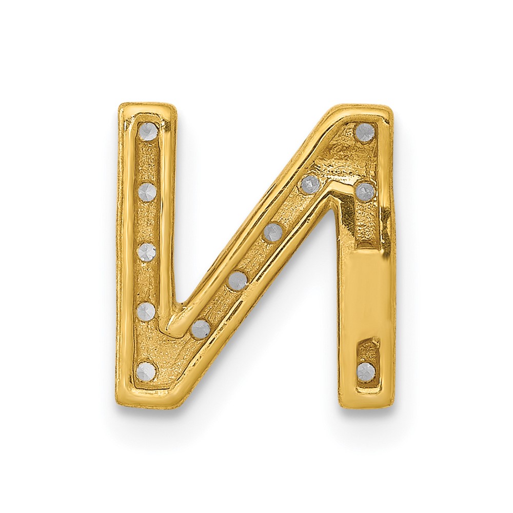 14K  Diamond Letter N Initial Charm (PM5221N-013-YA)
