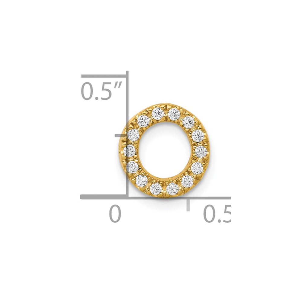 10K  Diamond Letter O Initial Charm (PM5221O-013-1YA)