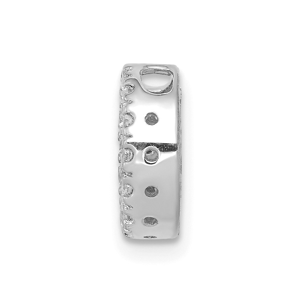 14K  White Gold Diamond Letter O Initial Charm (PM5221O-013-WA)