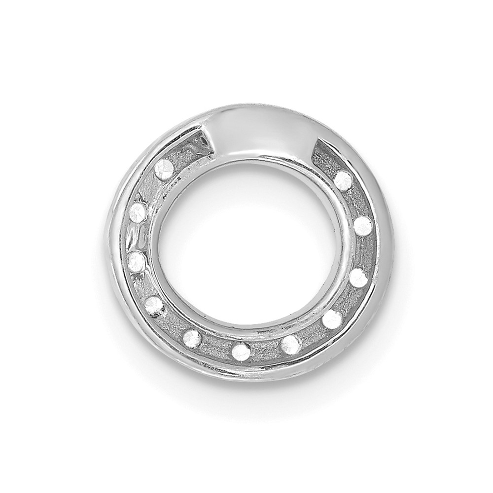 14K  White Gold Diamond Letter O Initial Charm (PM5221O-013-WA)