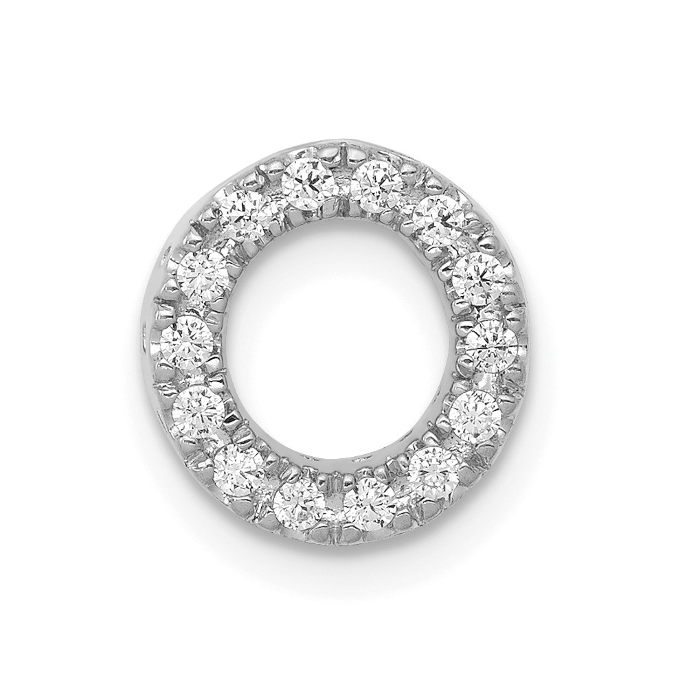 14K  White Gold Diamond Letter O Initial Charm (PM5221O-013-WA)