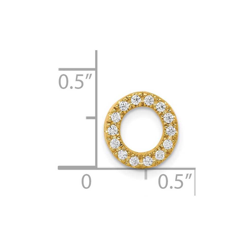 14K  Diamond Letter O Initial Charm (PM5221O-013-YA)