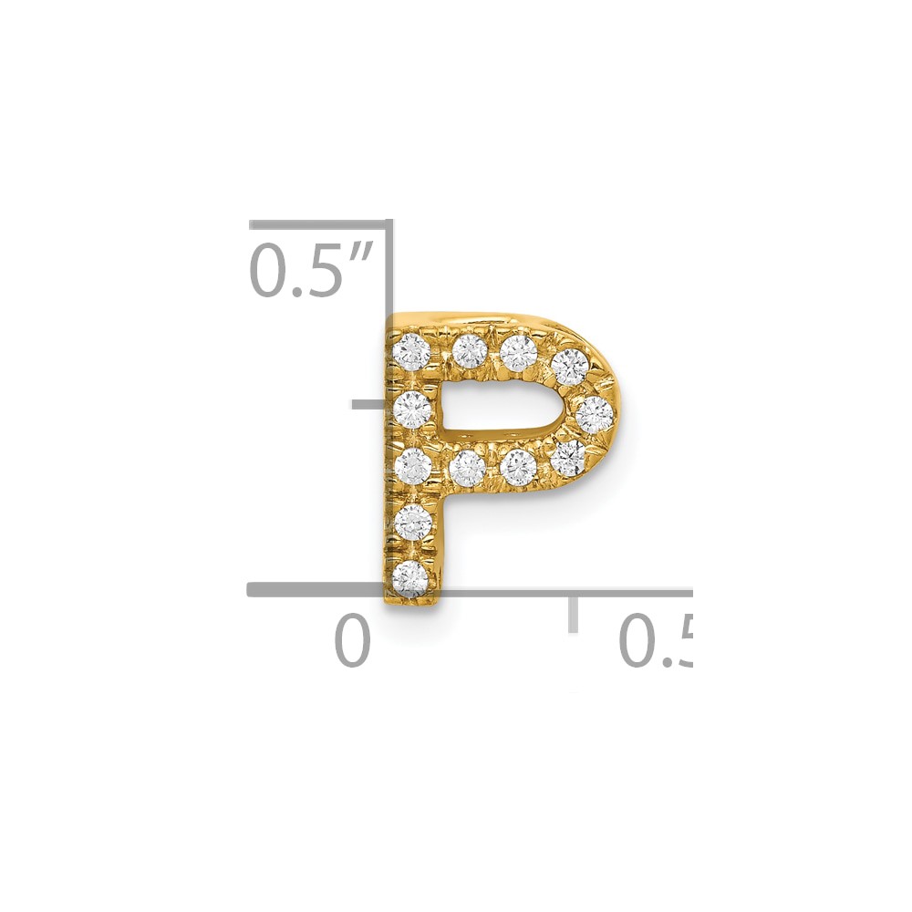 10K  Diamond Letter P Initial Charm (PM5221P-013-1YA)