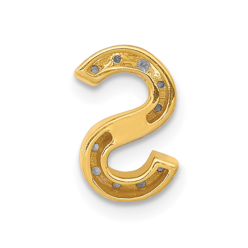 14K  Diamond Letter S Initial Charm (PM5221S-013-YA)