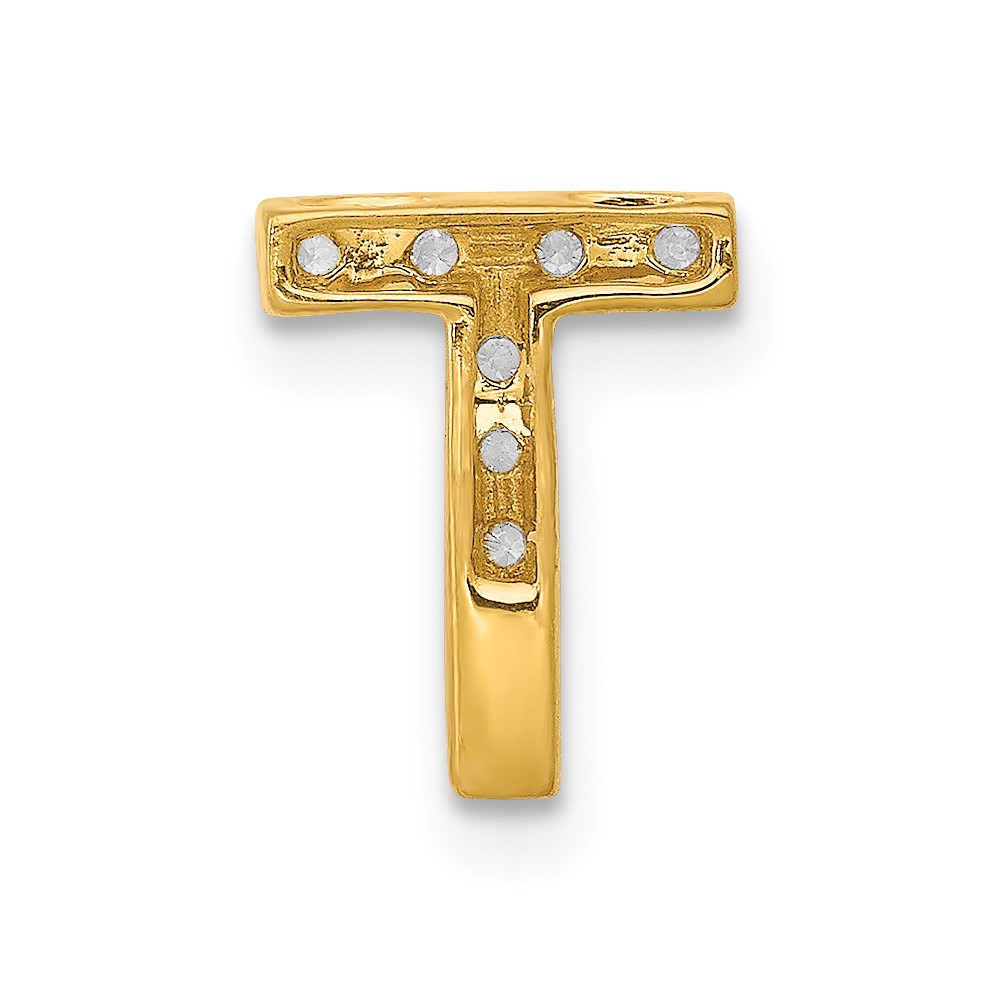 14K  Diamond Letter T Initial Charm (PM5221T-010-YA)