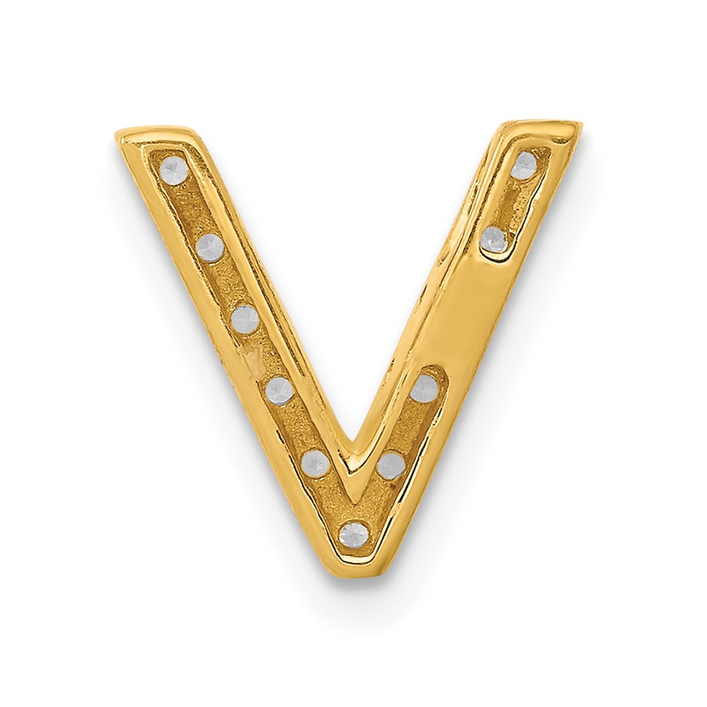 10K  Diamond Letter V Initial Charm (PM5221V-010-1YA)