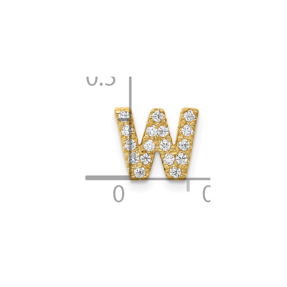 10K  Diamond Letter W Initial Charm (PM5221W-016-1YA)
