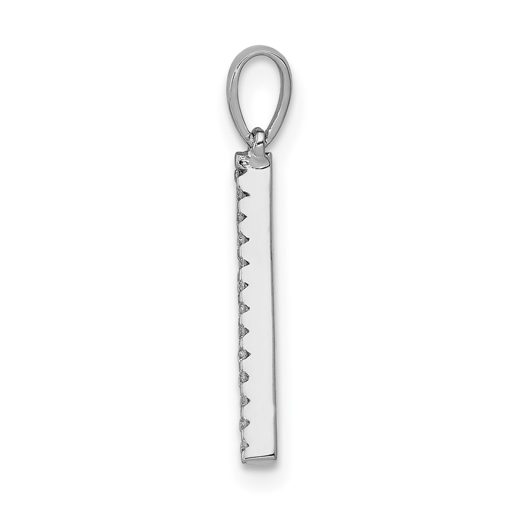 14K White Gold Diamond Letter A Initial Pendant (PM5222A-010-WA)
