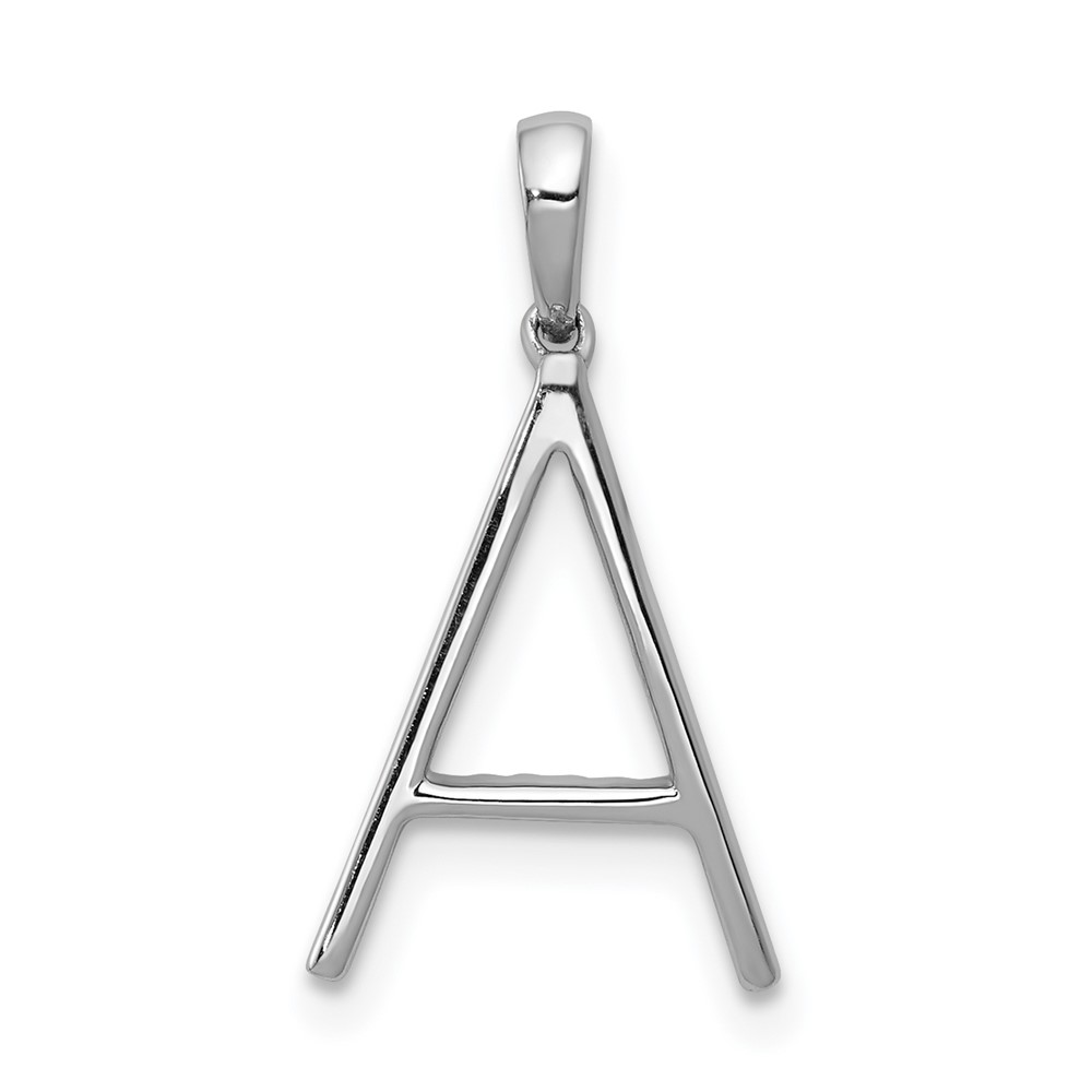 14K White Gold Diamond Letter A Initial Pendant (PM5222A-010-WA)