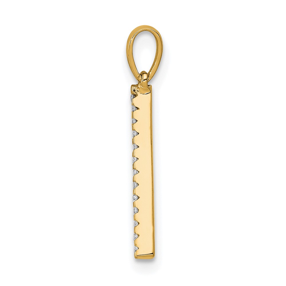 14K Diamond Letter A Initial Pendant (PM5222A-010-YA)