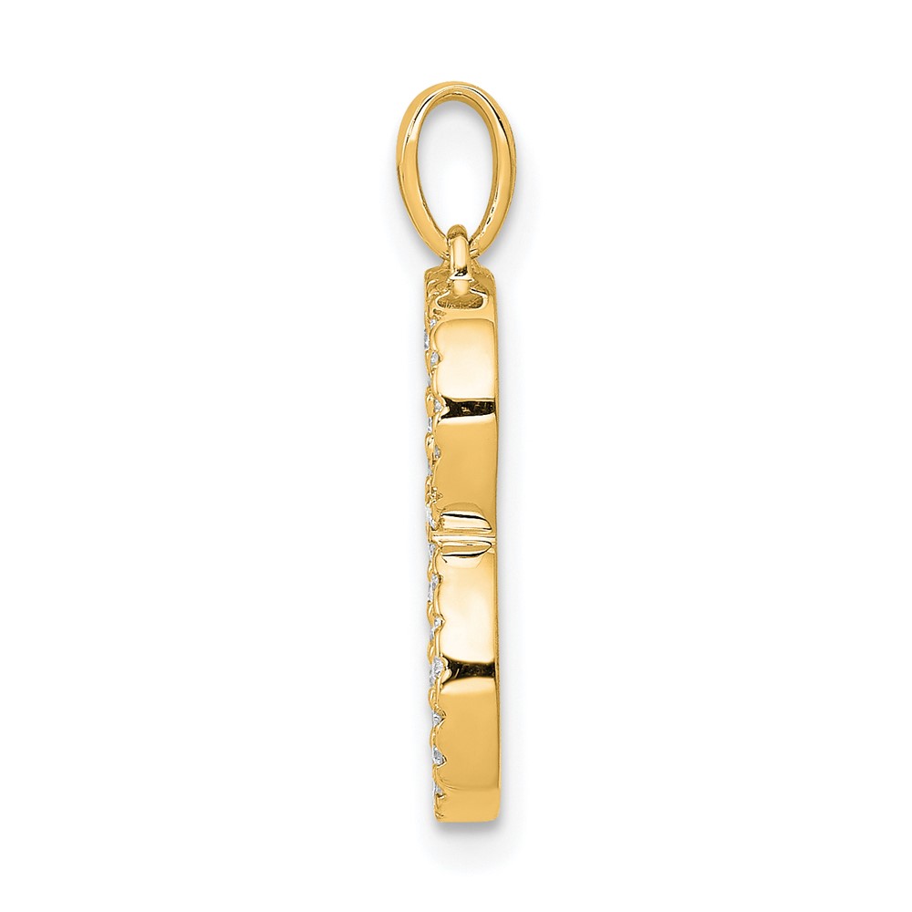 14K Diamond Letter B Initial Pendant (PM5222B-013-YA)