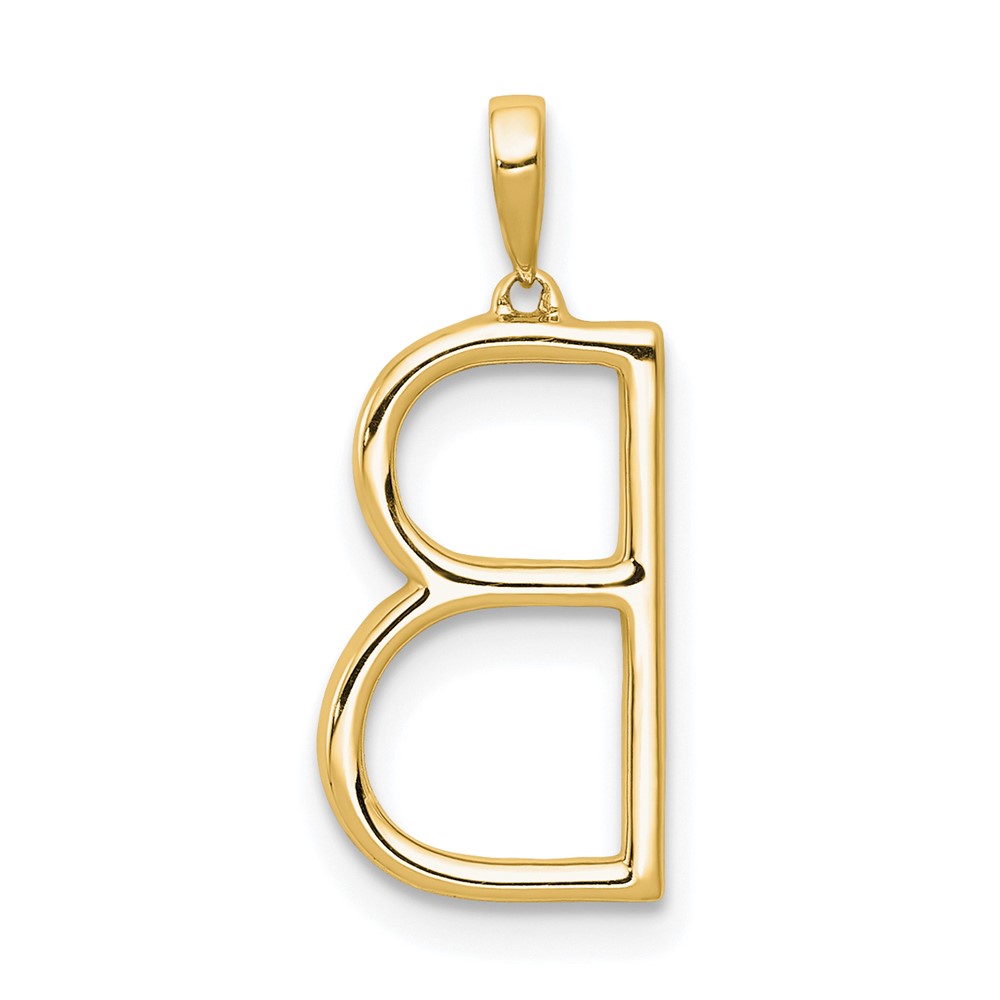 14K Diamond Letter B Initial Pendant (PM5222B-013-YA)