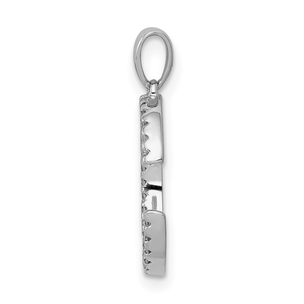 14K White Gold Diamond Letter C Initial Pendant (PM5222C-010-WA)