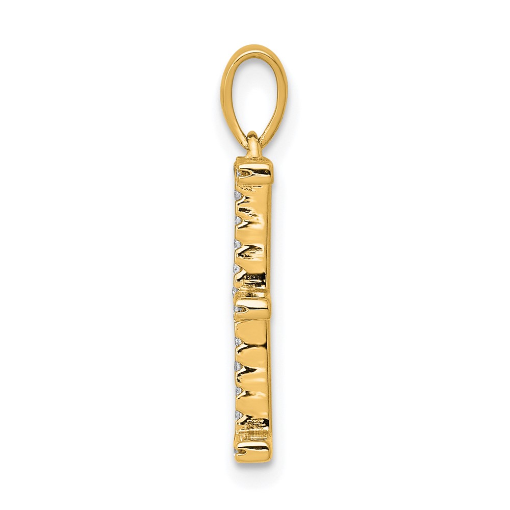 14K Diamond Letter E Initial Pendant (PM5222E-010-YA)