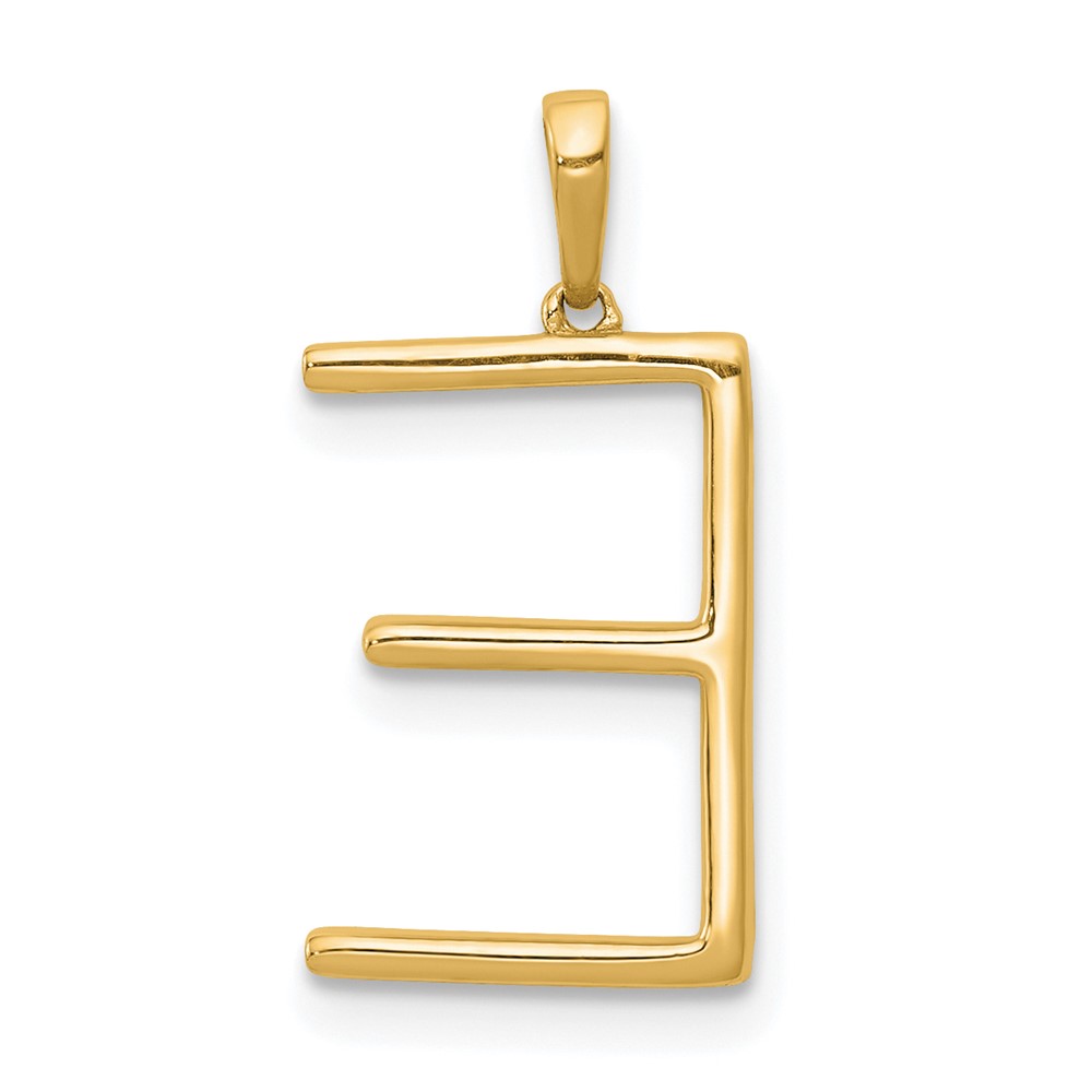 14K Diamond Letter E Initial Pendant (PM5222E-010-YA)