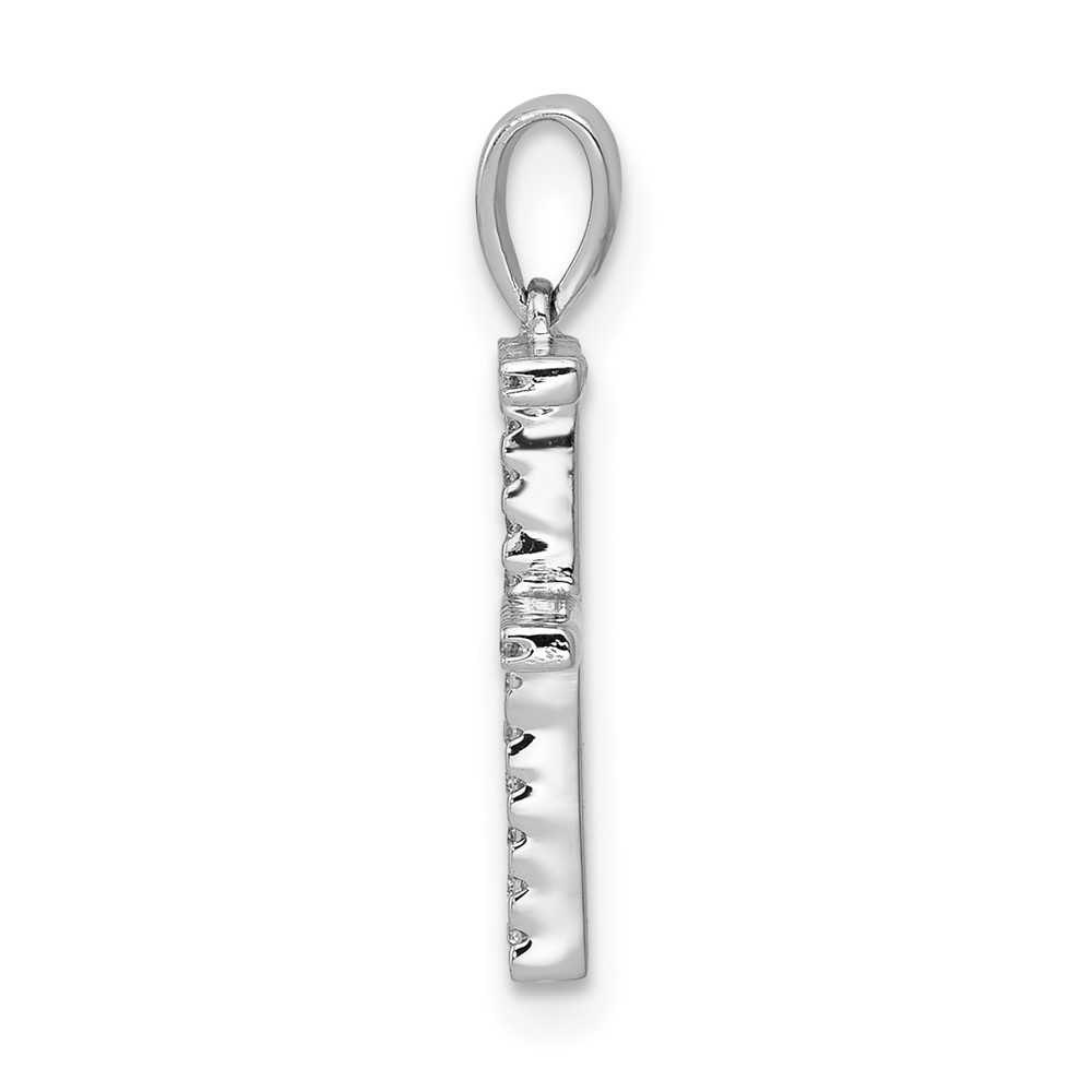 14K White Gold Diamond Letter F Initial Pendant (PM5222F-013-WA)