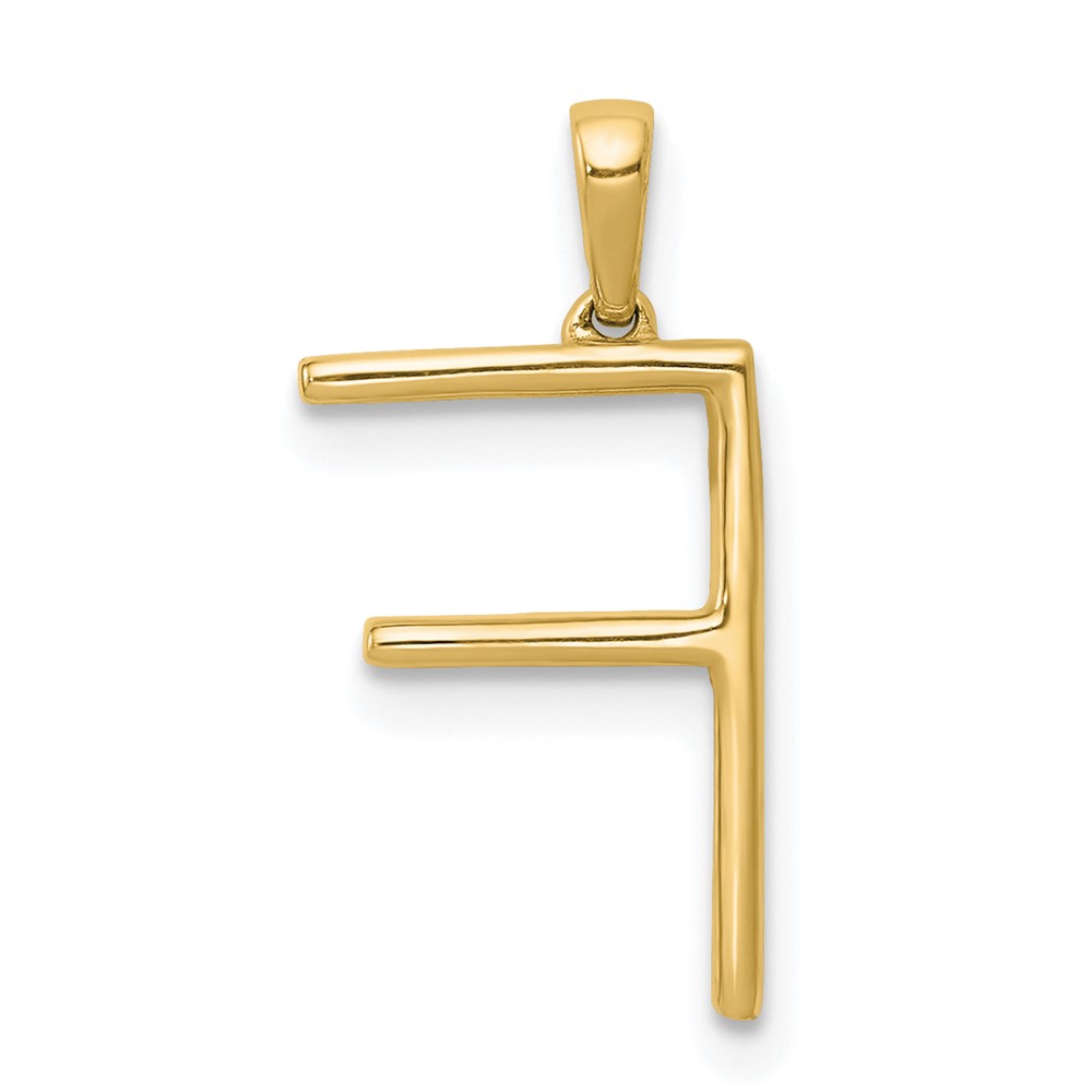14K Diamond Letter F Initial Pendant (PM5222F-013-YA)