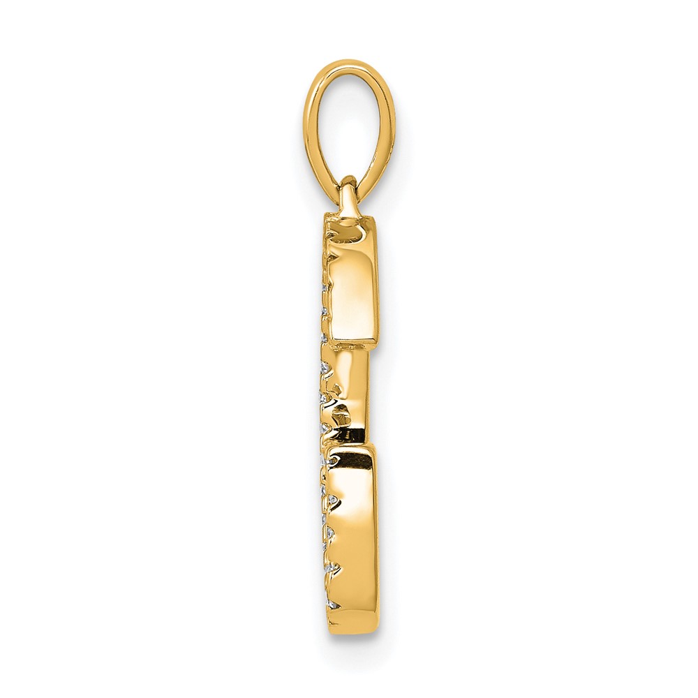 14K Diamond Letter G Initial Pendant (PM5222G-010-YA)